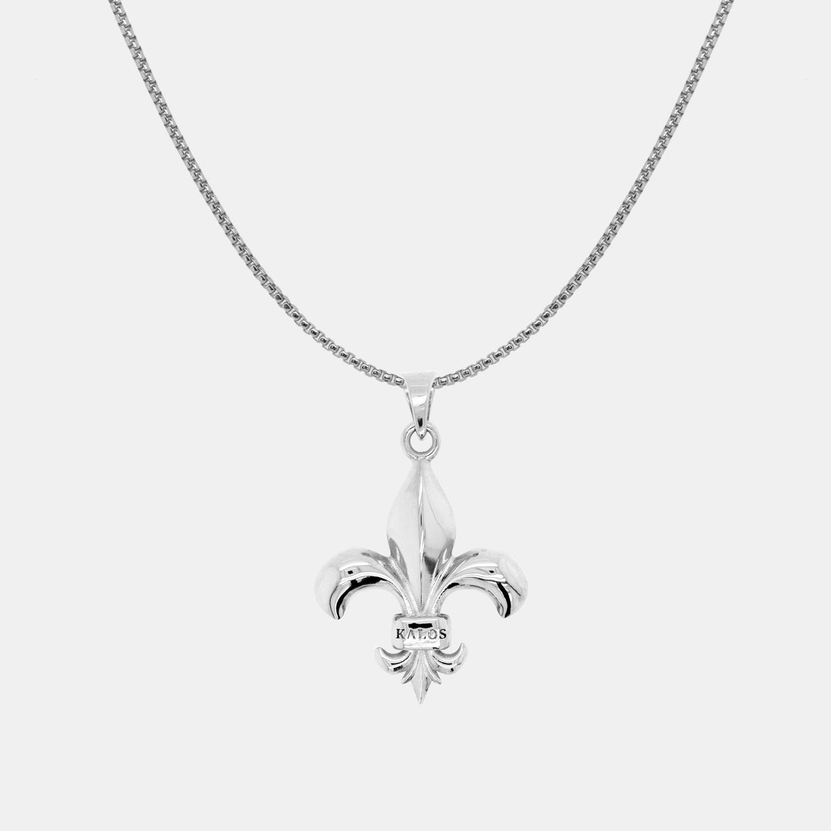 Pendentif Ancien Fleur De Lys – Plaqué Argent, Style Art Nouveau, Occasion En Bon état, Bijou Vintage !