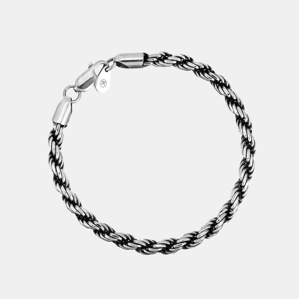 Bracelet Clovis en argent tressé