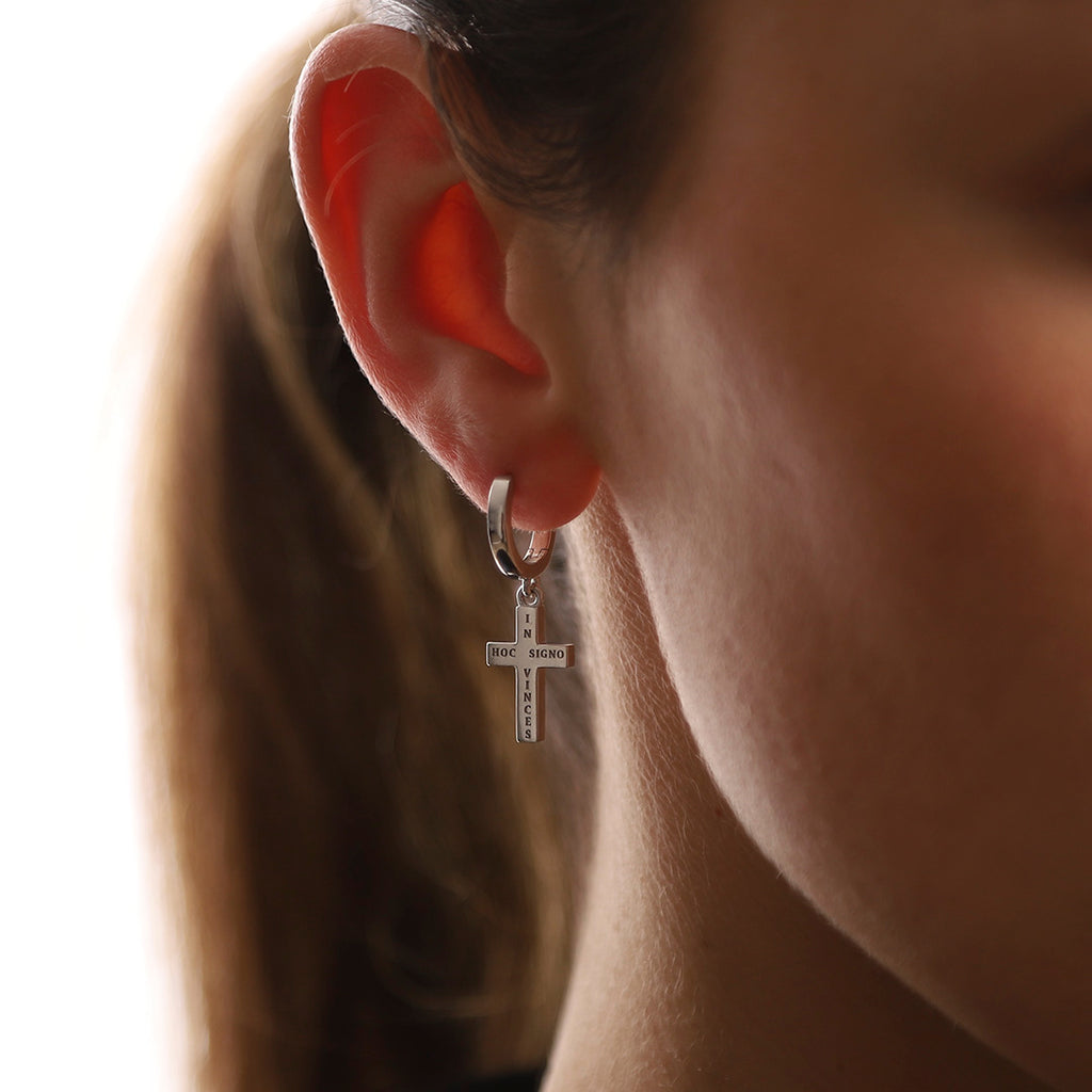 Boucles d'oreilles croix Fides