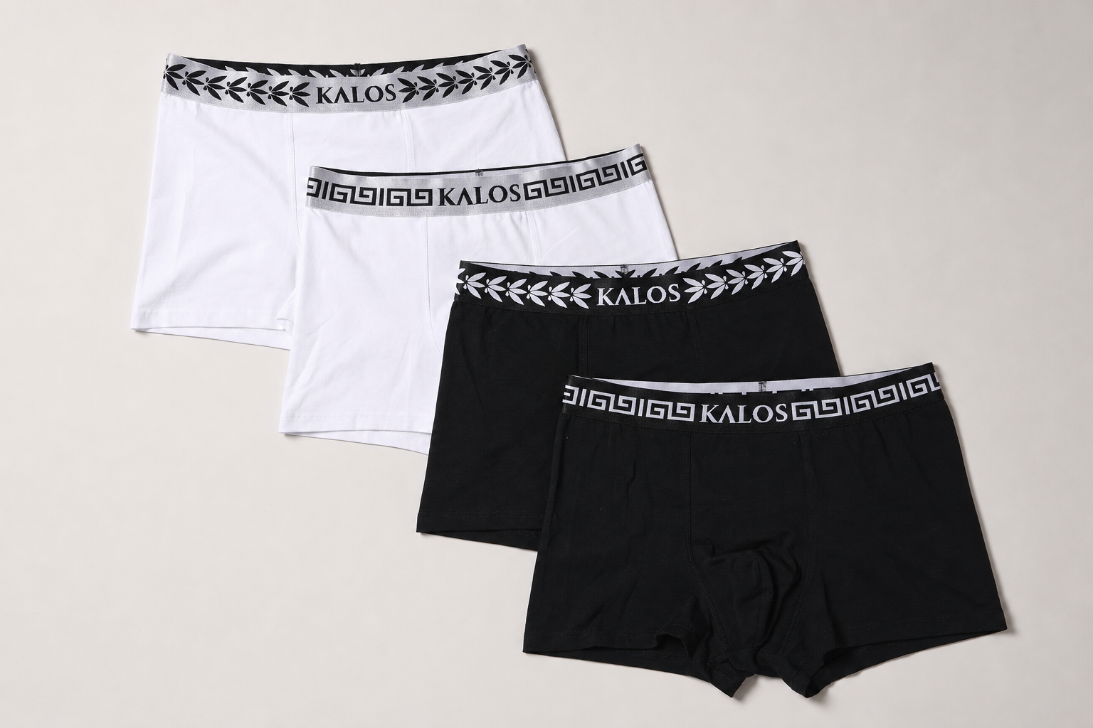 Lot de quatre boxers en coton stretch