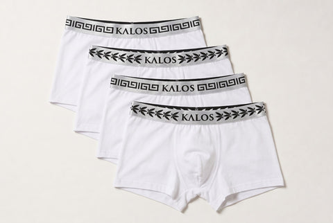 Lot de quatre boxers en coton stretch