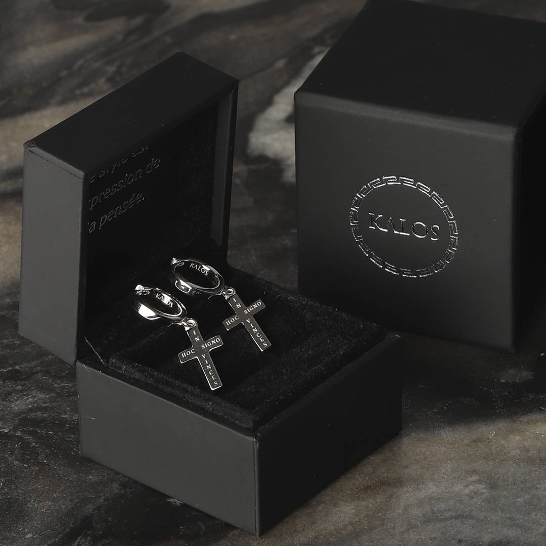 Boucles d'oreilles croix Fides