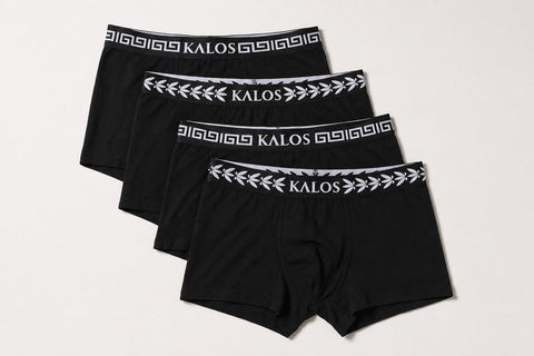 Lot de quatre boxers en coton stretch